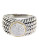 Effy Balissima Sterling Silver with 18Kt Yellow Gold Pave Circle Diamond Ring - SILVER