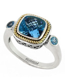 Effy 18k Yellow Gold and Silver Blue Topaz Ring - Topaz