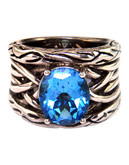 Effy Sterling Silver Blue Topaz Weave Ring - Topaz