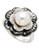 Town & Country Sterling Silver, Diamond And Freshwater Pearl Flower Ring - Pearl - 7