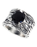 Effy Sterling Silver Onyx Ring - Silver