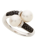 Town & Country Sterling Silver, Diamond And Freshwater Pearl Ring - Pearl - 7