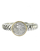 Effy EFFY 18K Yellow Gold And Silver Diamond Ring - Silver