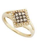 Fine Jewellery 10K White Gold, Black And White Diamond Ring - Diamond - 7