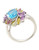 Town & Country Sterling Silver Mosaic Ring - Multi Semi Precious Stone Mix - 7