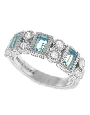 Judith Ripka Estate Vertical Baguette Band - CRYSTAL - 6
