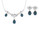 Swarovski Silver Tone Swarovski Crystal Jewellery Set - Blue