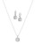 Nadri Square Pave Pendant Necklace and Earrings Set - Grey