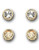 Swarovski Harley Golden Shadow Pierced Earrings Set - Yellow