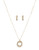 Jones New York Open Circle Necklace and Earring Set - Gold