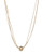 Expression Smooth Pendant On Snake Chain Necklace And Earring Combo - Gold