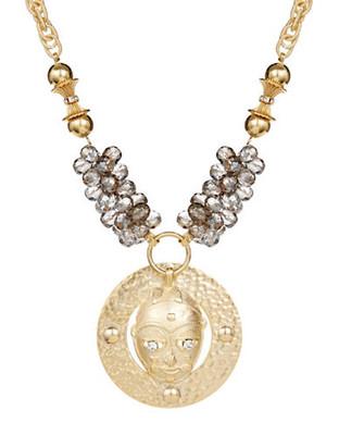 Gerard Yosca Large Pendant Collar Necklace - Gold