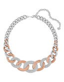 Swarovski Silver Tone Swarovski Crystal Collar Necklace - silver