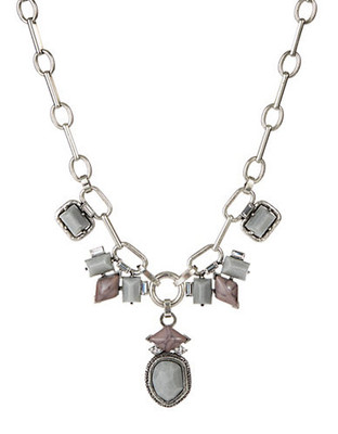 Gerard Yosca Multi Stone Pendant Necklace - Silver
