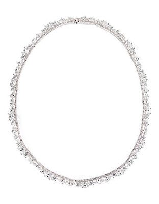 Nadri Multisize CZ All Around Necklace - Silver