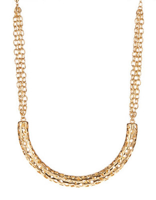Kara Ross Goldtone Tube Necklace - Gold