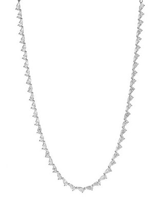 Nadri CZ Teardrop All Around Necklace - Silver