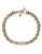 Michael Kors Gold Tone Tortoise Acetate Reversible Clear Pave And Mk Etched Logo Plaque Curb Chain Toggle Necklace - gold