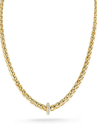 Elizabeth And James Braque Necklace With White Topaz - Gold