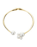 Kenneth Jay Lane Pearl Cluster Collar Necklace - Gold