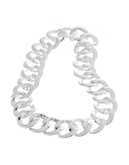 Nadri 18 inch Hammered Link Chain - Silver