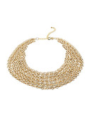 Kenneth Jay Lane Mesh Collar Necklace - Gold