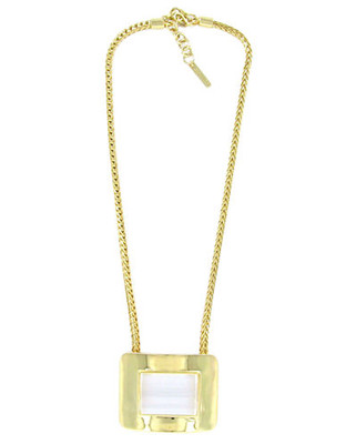 Rachel Zoe Custom Cut Crystal Necklace - Gold