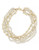 Carolee Sculpture Garden Torsade Necklace Gold Tone Plastic Multi Strand Necklace - White