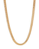 Trina Turk Leather Wrapped Curb Chain Necklace - White