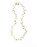 Nadri 36 Inch Teardrop Link Necklace - Gold