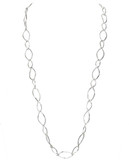 Nadri 36 inch Teardrop Link Necklace - Silver
