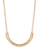 Kara Ross Goldtone Thin Tube Necklace - Gold