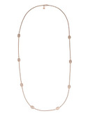 Michael Kors Rose Gold Tone With Clear Pave Maritime Link Station Necklace - Gold