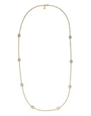 Michael Kors Gold Tone With Clear Pave Maritime Link Station Necklace - Gold