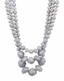 Kate Spade New York Give It A Swirl Triple Strand Necklace - Grey