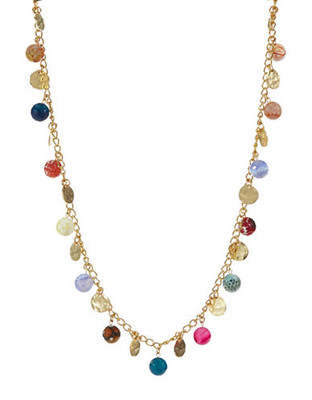 Kenneth Jay Lane Long Beaded Chain Necklace - Gold