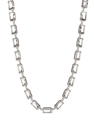 Lauren Ralph Lauren Faceted Faux Crystal Necklace - Silver