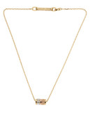 Michael Kors Gold Tone Barrel Pendant Necklace - Gold