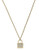 Michael Kors Gold, Clear Pave Padlock Motif Pendant Necklace - Gold