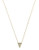 Michael Kors Gold Tone Clear Pave Triangle Motif Pendant Necklace - Gold
