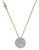 Michael Kors Gold Tone Clear Pave Disc With Single Stone Station Pendant Necklace - Gold