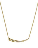 Michael Kors Gold Tone Horn Motif Delicate Necklace - Gold