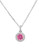 Flawless Pink Drop Halo Pendant - Pink