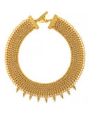 Vince Camuto Glam Punk Gold Gold Plated Base Metal Glass Chain Mail Spike Necklace - Gold