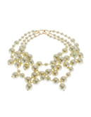 Kenneth Jay Lane Pearl Cluster Necklace - White