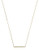 Michael Kors Gold Tone Clear Pave Slim Bar Pendant Necklace - Gold