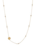 Michael Kors Goldtone Logo Charm Station Necklace - gold