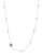 Michael Kors Silvertone Logo Charm Station Necklace - Silver