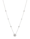 Crislu Diamond Bloom Necklace - SILVER