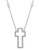 Crislu Platinum Cross Necklace - Silver